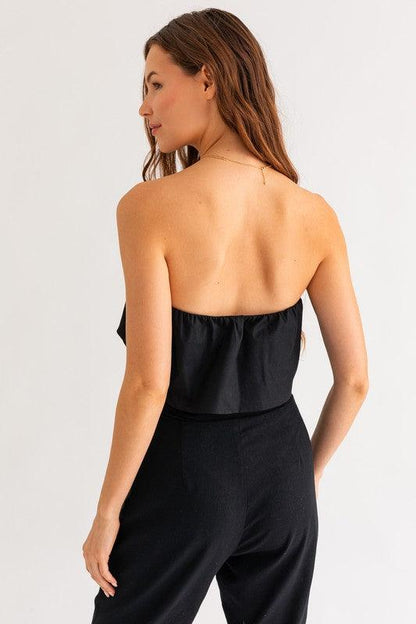 strapless ruffle bodysuit - RK Collections Boutique