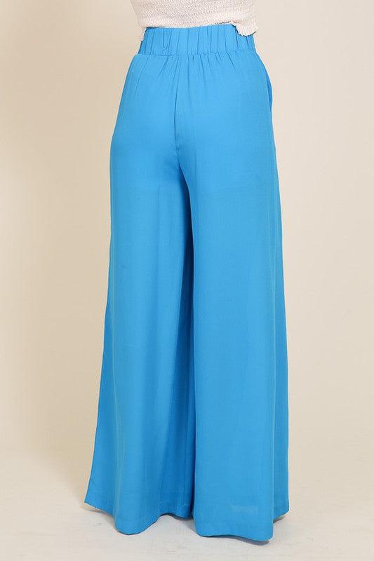 High waisted wide leg dress pants Turquoise / MEDIUM High waisted wide leg dress pants Turquoise / MEDIUM