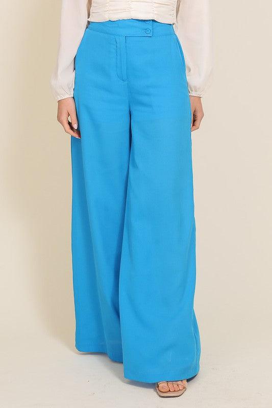 High waisted wide leg dress pants - RK Collections Boutique