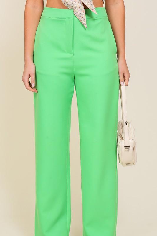 High waisted wide leg slacks - RK Collections Boutique