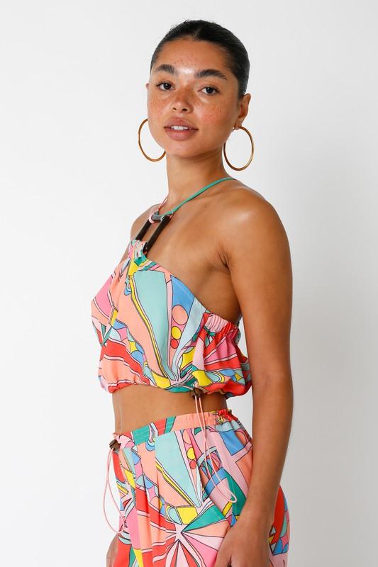Isabeau print crop top - RK Collections Boutique