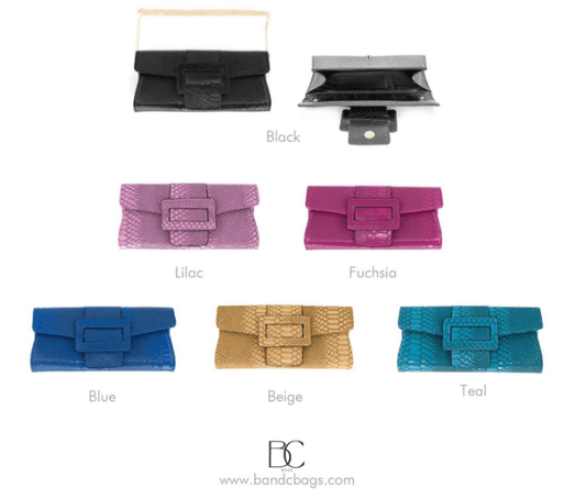 crocodile embossed clutch - RK Collections Boutique