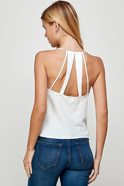 Cowl neck top w/ back detail - alomfejto