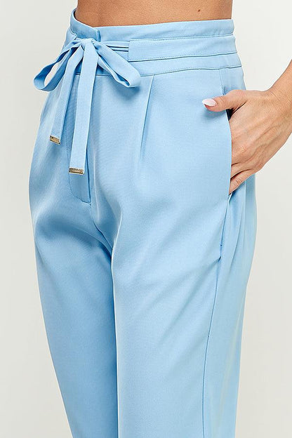 high waist tapered ankle pant - alomfejto