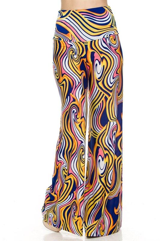 Printed High Waist Palazzo Pants - RK Collections Boutique