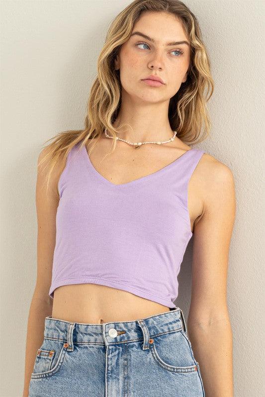 double layered crop tank