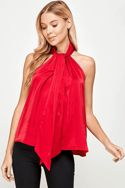 loop high neck sleeveless top - RK Collections Boutique