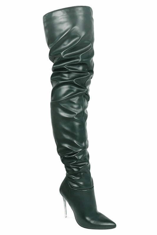 stiletto over the knee scrunch boot - tarpiniangroup