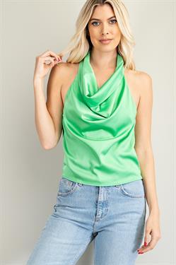 Flowy cowl neck halter top - RK Collections Boutique