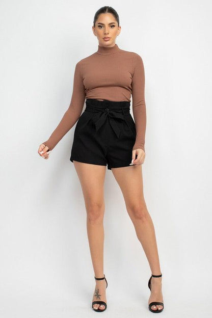 Belted Paperbag Shorts - RK Collections Boutique