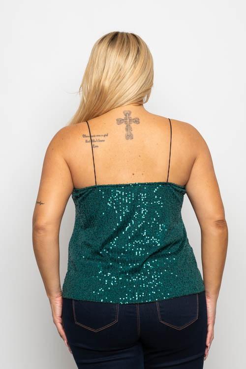 PLUS sequin sleeveless cami top - RK Collections Boutique