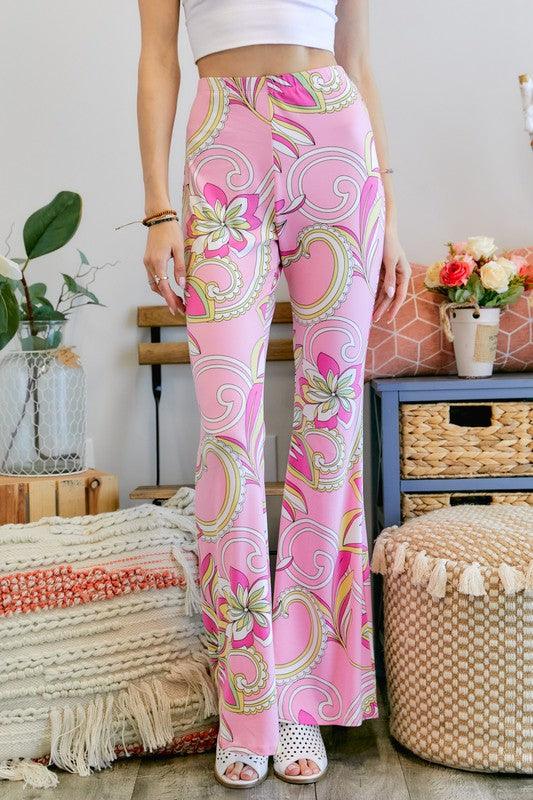 floral pull on bell bottoms - RK Collections Boutique