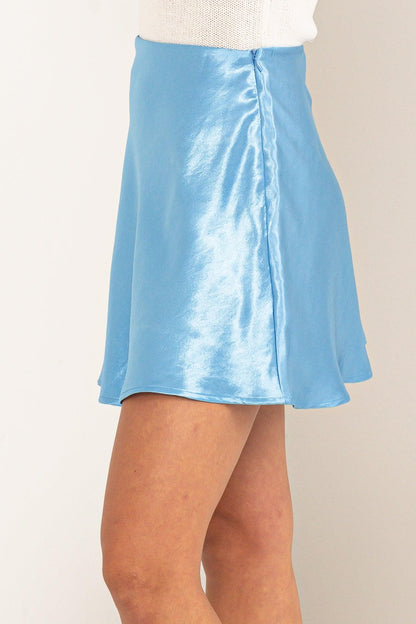 satin swing mini skirt - RK Collections Boutique