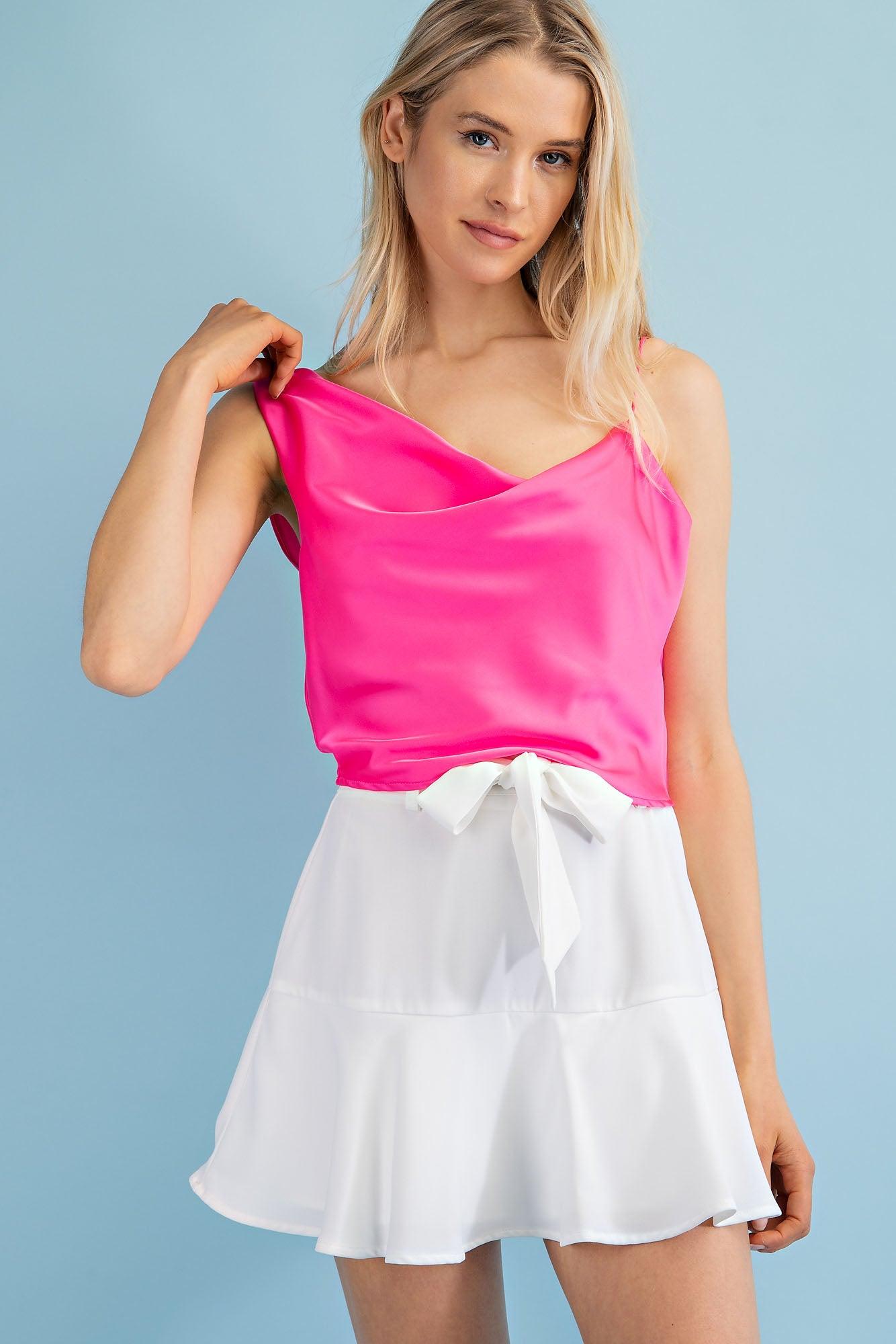 Satin asymmetrical camisole - RK Collections Boutique