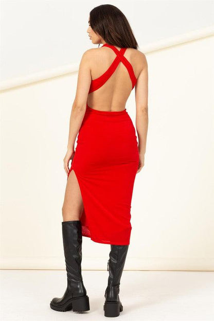 X back midi dress - RK Collections Boutique