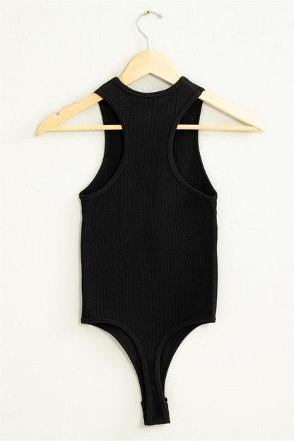 under bust seam ribbed bodysuit - RK Collections Boutique