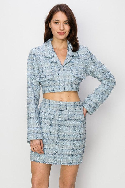 tweed mini skirt - RK Collections Boutique