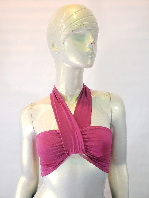 bandeau slinky halter top-Tops-Sleeveless-Top Chic-RK Collections Boutique