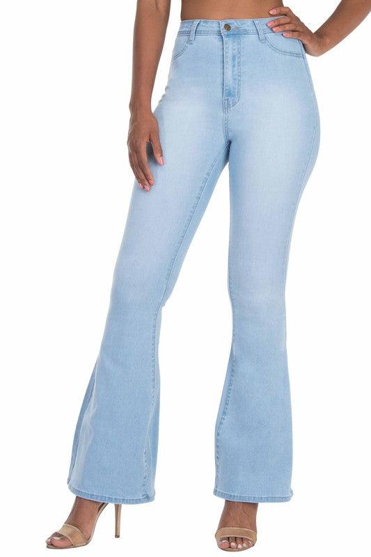 High waist stretch bell bottom jeans BC002-Jeans-Lover Brand-SMALL-BC002-S-RK Collections Boutique