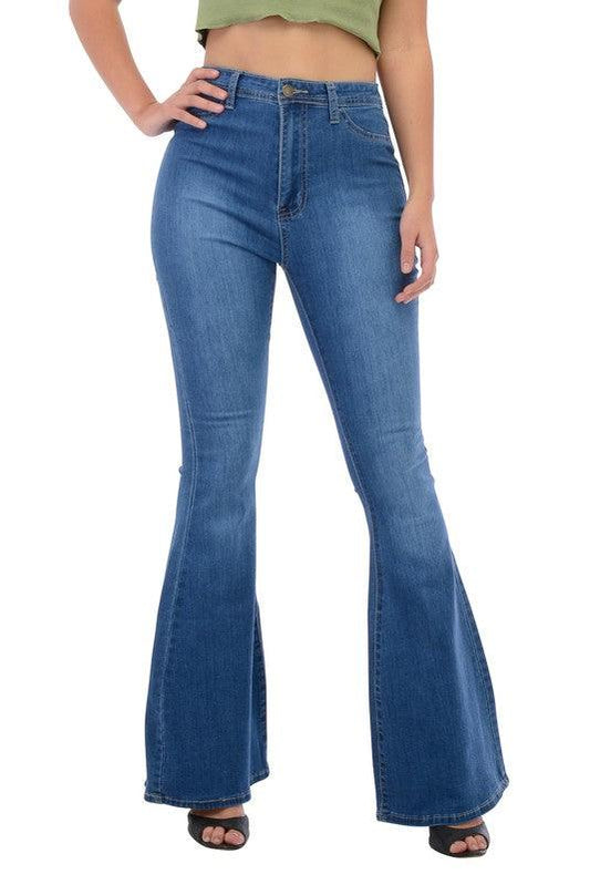 High Waist stretch bell bottom jeans BC004-Jeans-Lover Brand-SMALL-BC004-S-RK Collections Boutique