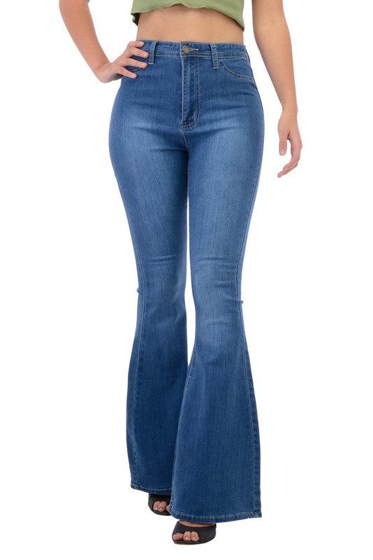 High Waist stretch bell bottom jeans BC004-Jeans-Lover Brand-RK Collections Boutique
