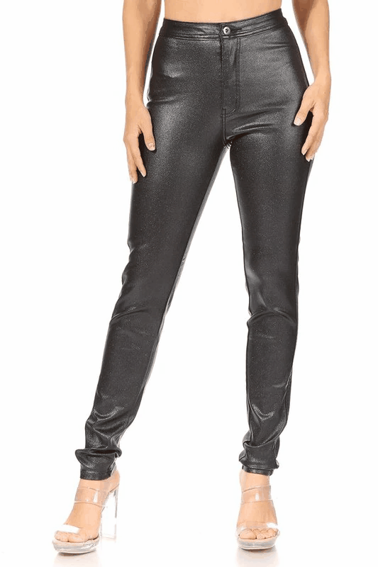 GP4109 super stretch metallic coated skinny jean