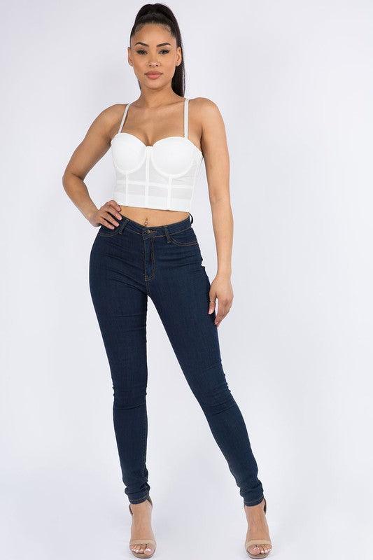 bustier bra corset top-Tops-Sleeveless-Kaylee Kollection-RK Collections Boutique