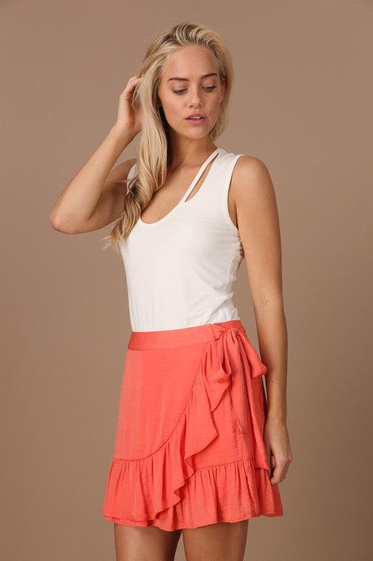 Cascade Ruffle Front Skirt-Skirts-Naked Zebra-RK Collections Boutique