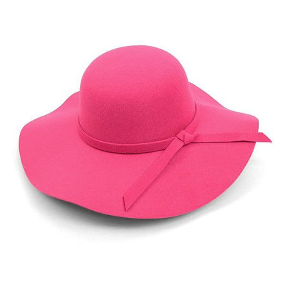 Circle Floppy Wide Brim Hat-Accessory:Hat-Cap Zone-fuchsia-lwh10057-fuc-RK Collections Boutique