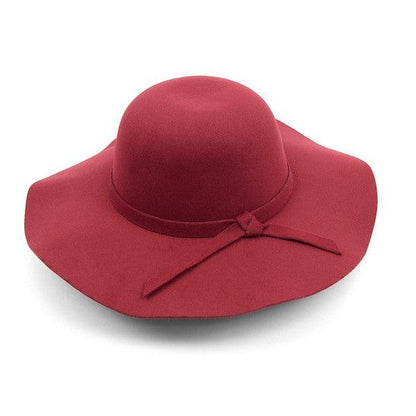 Circle Floppy Wide Brim Hat-Accessory:Hat-Cap Zone-Burgundy-33272740-tarpiniangroup