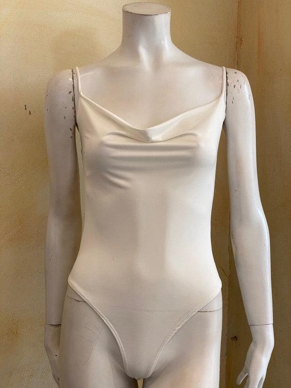 cowl neck tank bodysuit-Tops-Bodysuit-Shelly Clothing-Ivory-34416-1-RK Collections Boutique