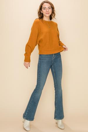 crew neck dolman sweater-Tops-Sweater-Double Zero-RK Collections Boutique