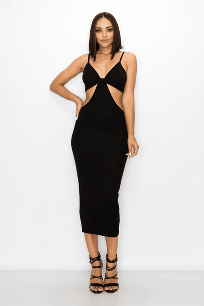 cutout sleeveless midi dress - RK Collections Boutique