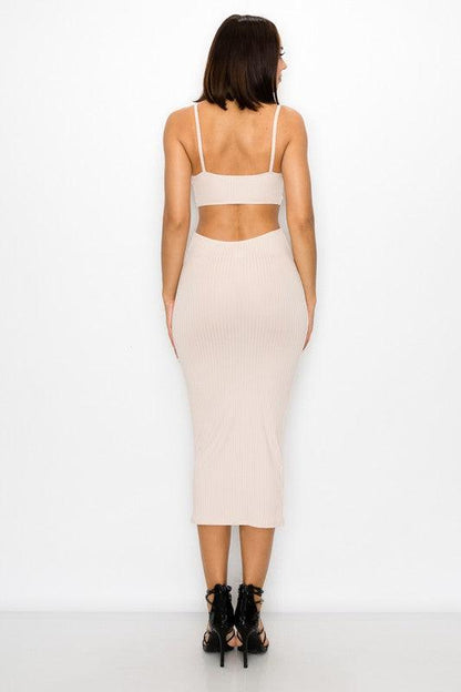 cutout sleeveless midi dress-Dress-Magia-RK Collections Boutique