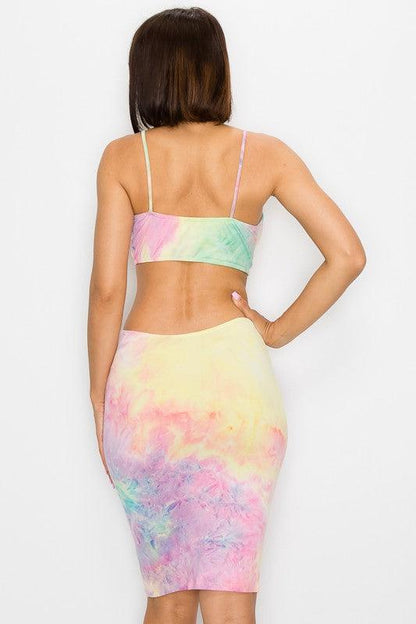 cutout tie dye sleeveless dress-Dress-Magia-RK Collections Boutique
