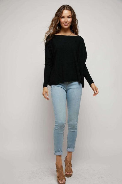 fitted sleeve box sweater - alomfejto