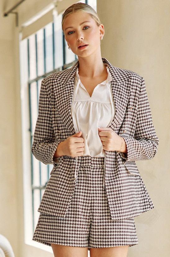 Houndstooth blazer - RK Collections Boutique