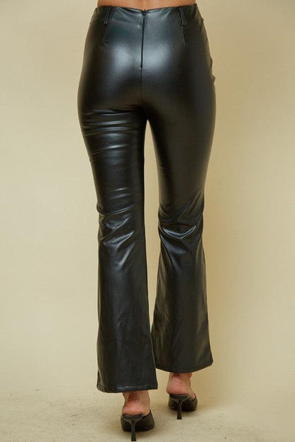 faux leather flare pant - RK Collections Boutique