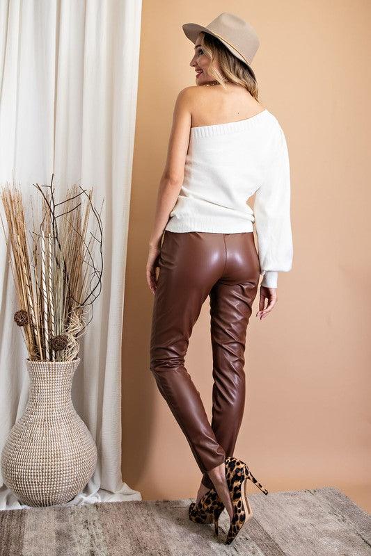 faux leather skinny pant - RK Collections Boutique