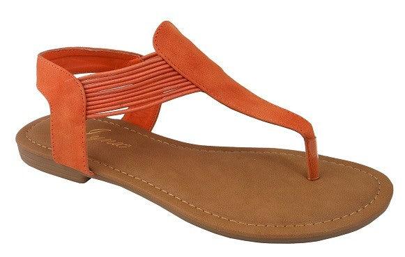 flat sandal sling back flip flops-Shoe:Flat-Sandal-Red Shoe Lover-Orange-PEACH-18-D-1-RK Collections Boutique