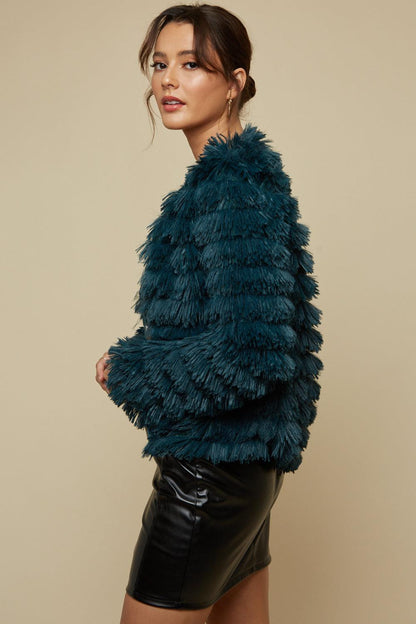 fuzzy tassel jacket - RK Collections Boutique