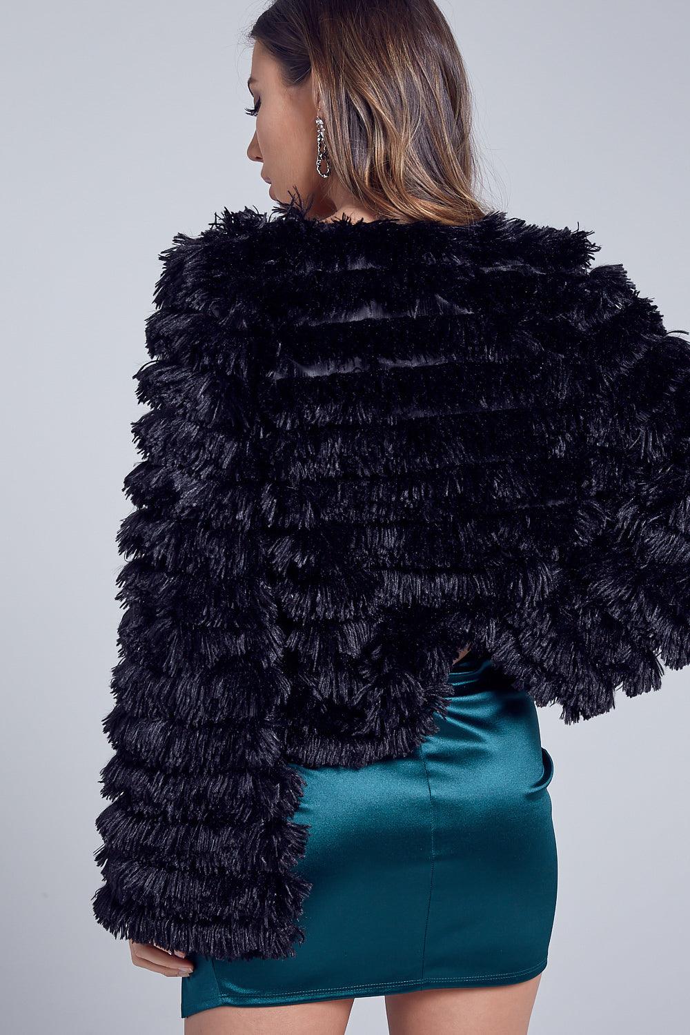 fuzzy tassel jacket - RK Collections Boutique