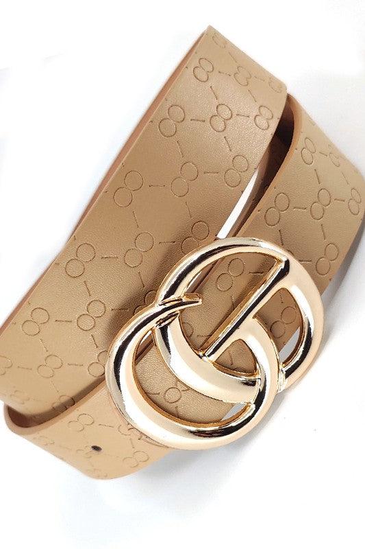 GG buckle embossed strap belt loop belt-Accessory:Belt-S&J First-Taupe-IW33604-3-RK Collections Boutique