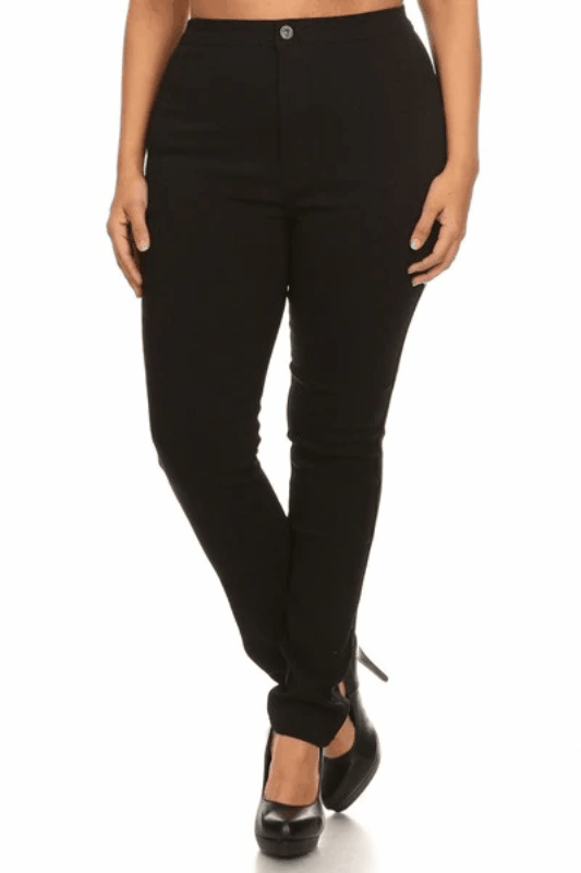 GP2101 PLUS high waist stretch skinny jeans - alomfejto