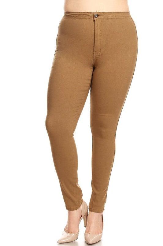 GP2101 PLUS high waist stretch skinny jeans - tarpiniangroup