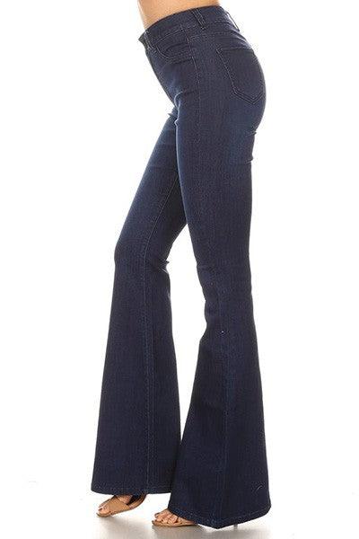 High waist stretch bell bottom jeans-Jeans-JC & JQ-tikolighting