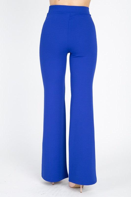 High Waist Banded Flare Pants-Pants-Haute Monde-RK Collections Boutique