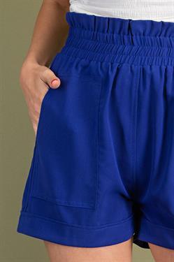 High Waisted Elastic Waist Shorts-Shorts-Glam-tarpiniangroup