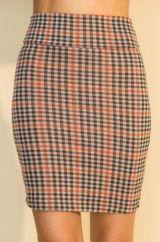 high waisted plaid mini skirt - RK Collections Boutique