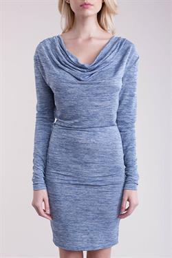 jersey cowl neck long sleeve dress-Dress-Symphony-Blue-D21352E-1-RK Collections Boutique